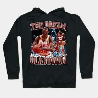 Hakeem Olajuwon The Dream Basketball Legend Signature 80S 90S Bootleg Rap Hoodie